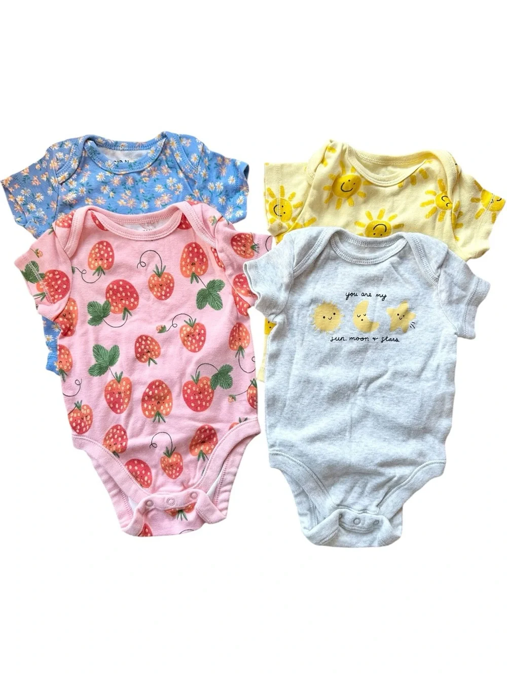Old Navy summer themed short sleeve onesie bodysuit lot size 0-3 months